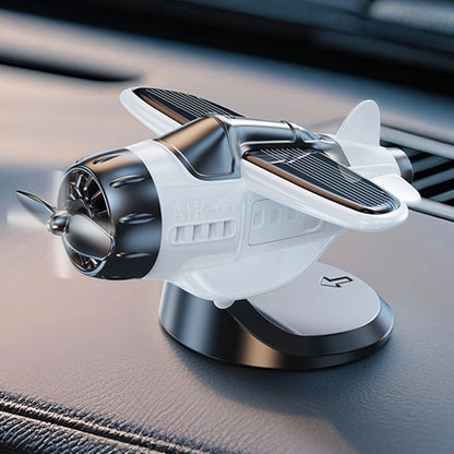 Solar Propeller Fighter Car Ornament – Rotating Dashboard Decoration