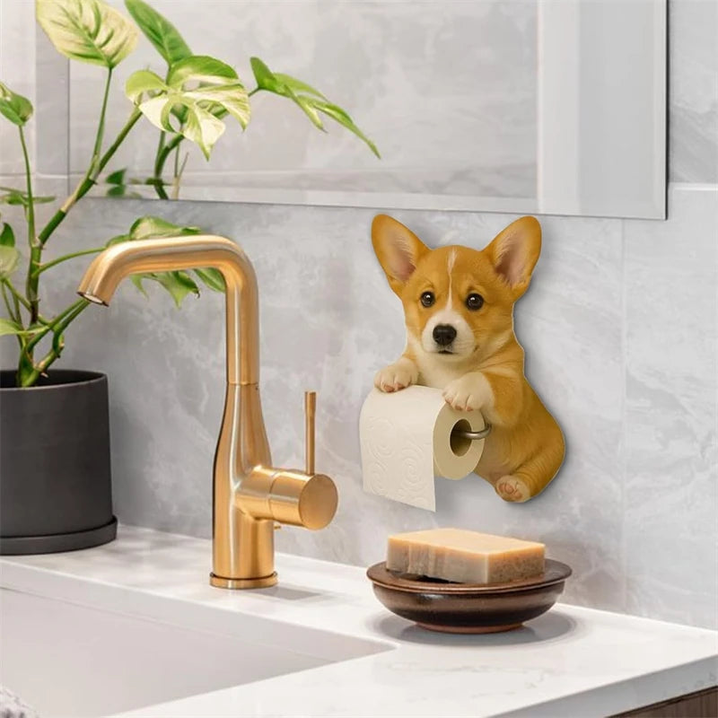 🐾 "The Pawfect Bathroom Companion"