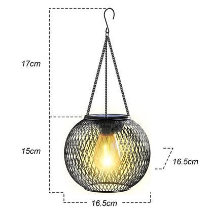 Solar LED Lantern Light – Retro Hanging Outdoor Waterproof Decor