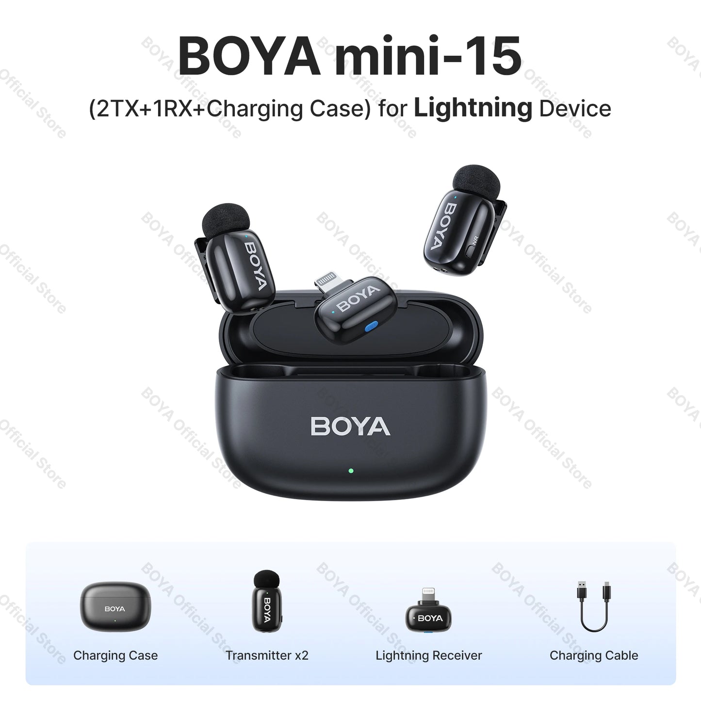 BOYA Mini Wireless Lavalier Microphone for iOS & Android