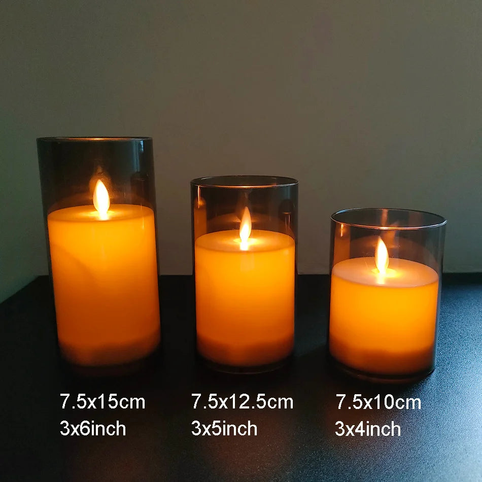 Velas LED recargables por USB (juego de 3) con control remoto