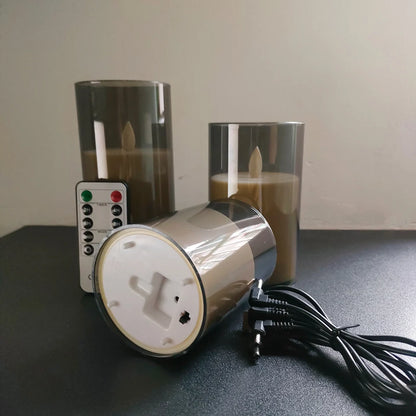 Velas LED recargables por USB (juego de 3) con control remoto