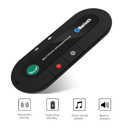 Kit manos libres Bluetooth para coche KMIND con funciones de música y llamadas
