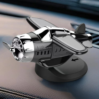 Solar Propeller Fighter Car Ornament – Rotating Dashboard Decoration