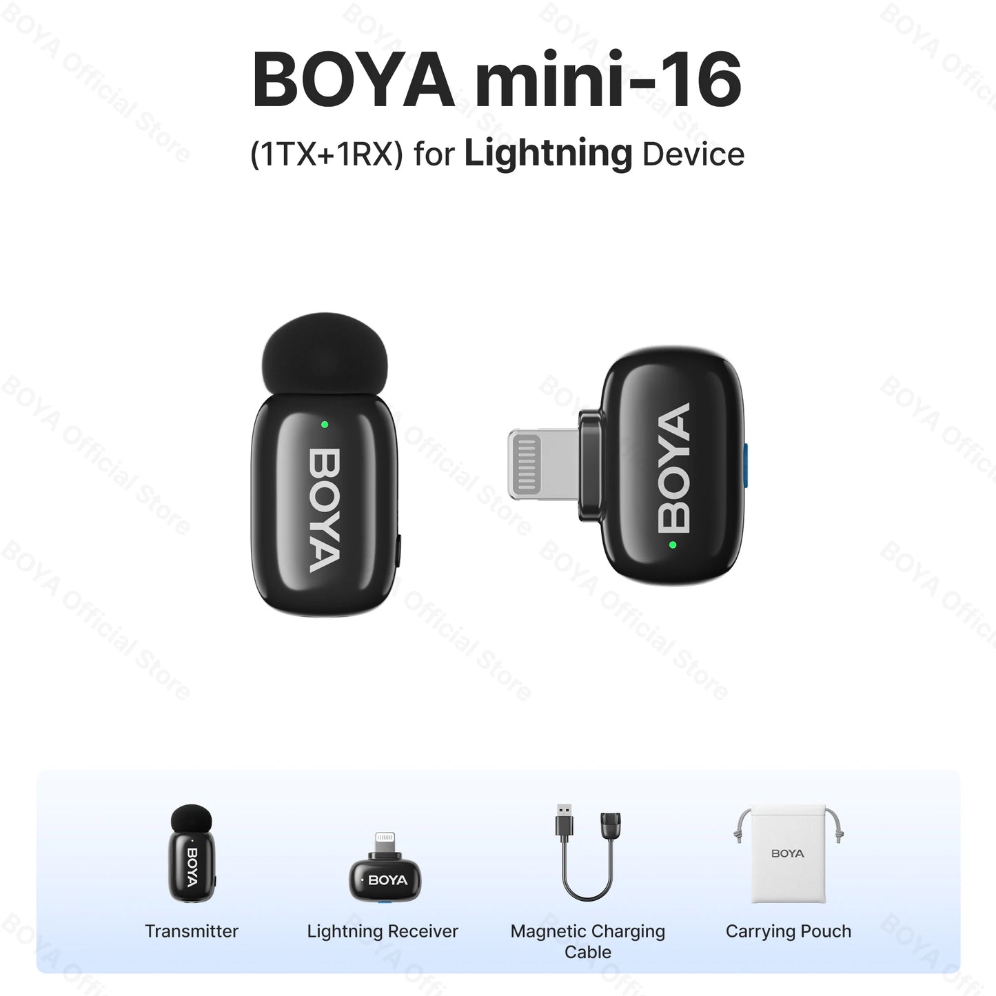 BOYA Mini Wireless Lavalier Microphone for iOS & Android