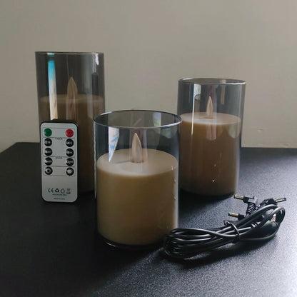 Velas LED recargables por USB (juego de 3) con control remoto