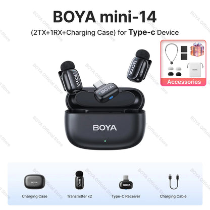 BOYA Mini Wireless Lavalier Microphone for iOS & Android